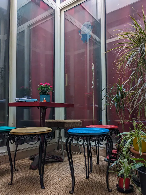 Coin café dans la verrière